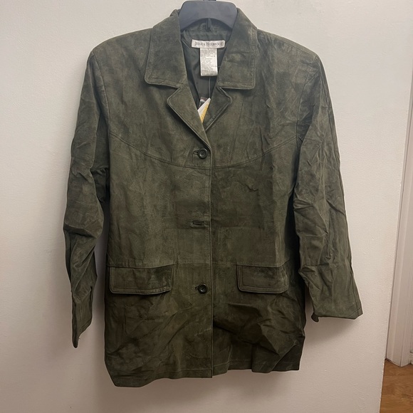 NWT Jessica Holbrook green suede jacket - Picture 4 of 5